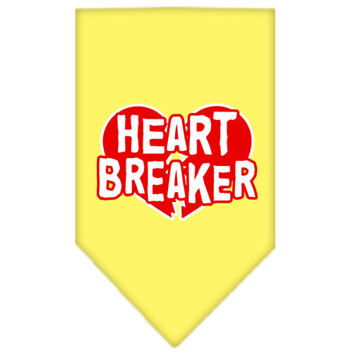 Heart Breaker Screen Print Bandana Yellow Small